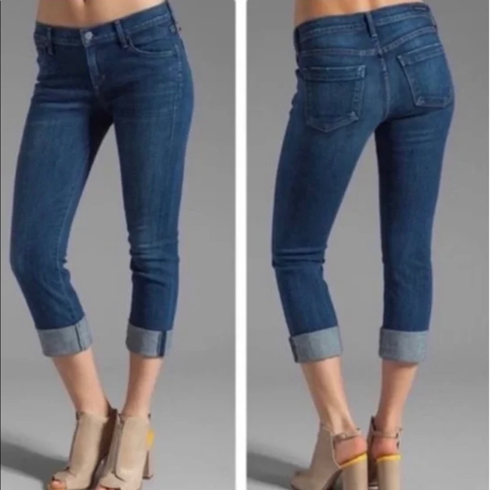 Citizens of Humanity Dani Cropped Straight Leg Jeans. Dark Wash. 26